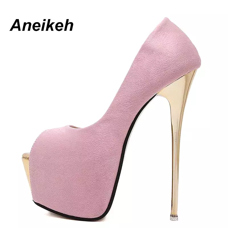 16CM High Heels Women Pumps Stiletto Thin HeelOpen Toe High Heels Shoes