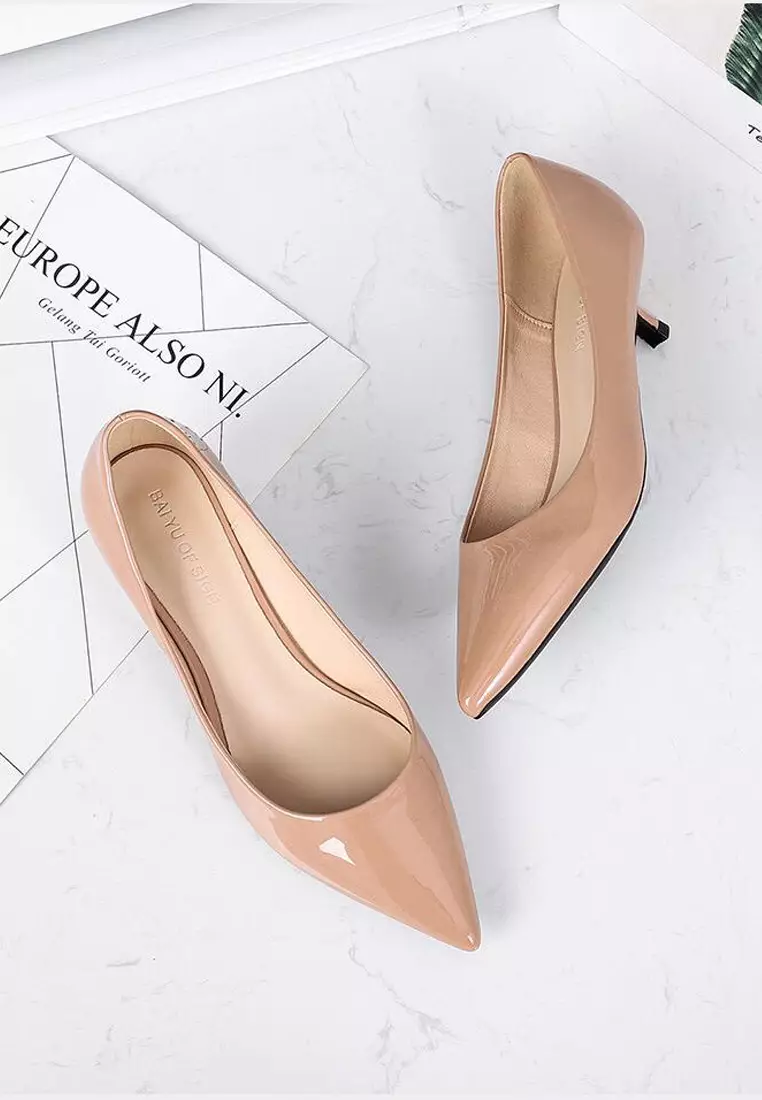 3.5CM Patent Pointy Pumps 295-7