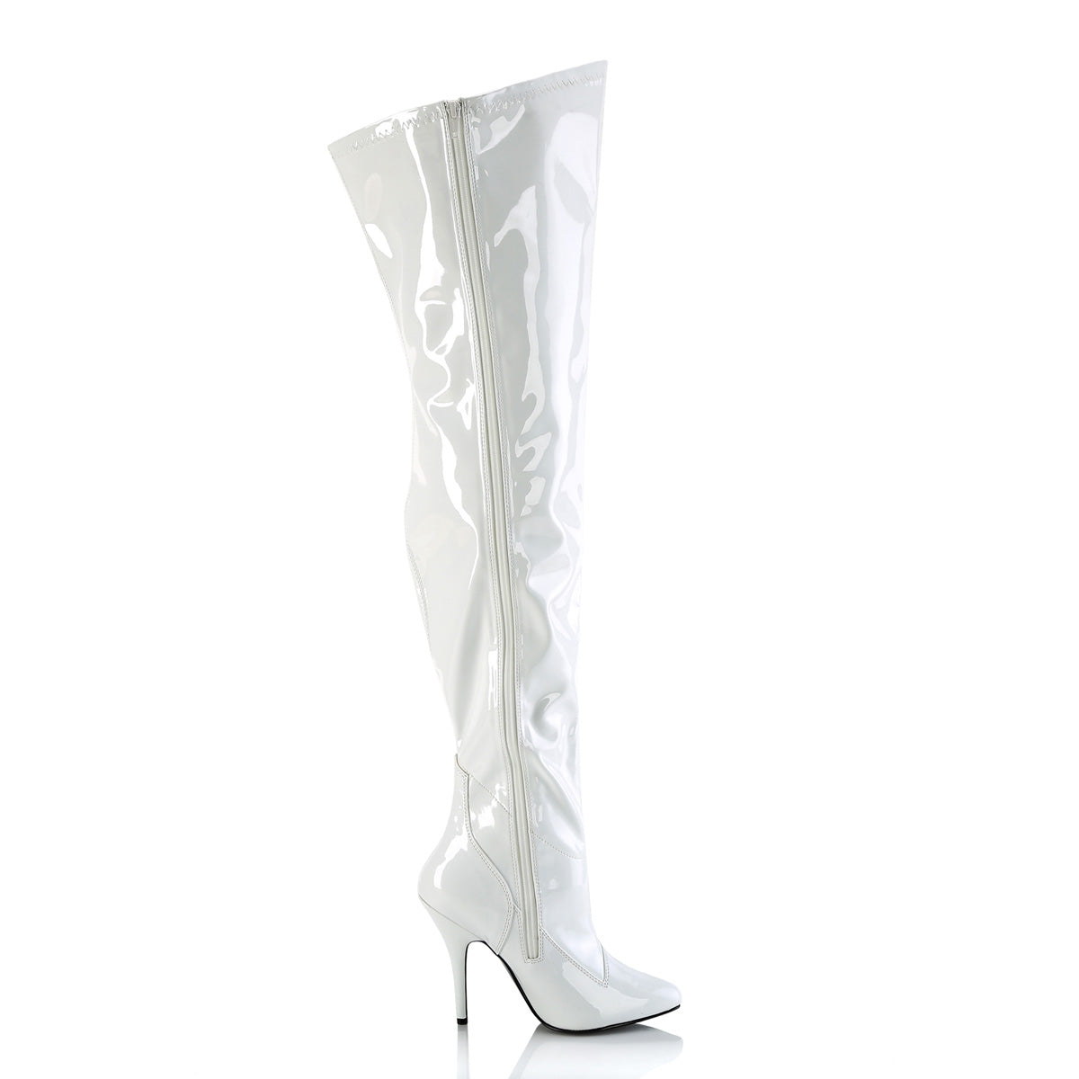 5 Inch Heel SEDUCE-3000WC White Stretch Patent