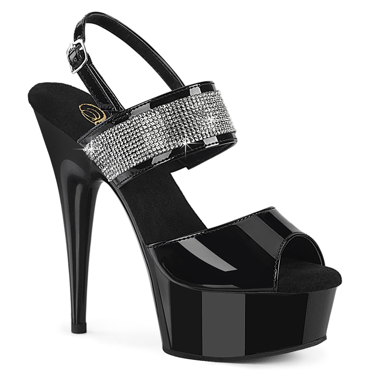 6 Inch Heel DELIGHT-639 Black Patent