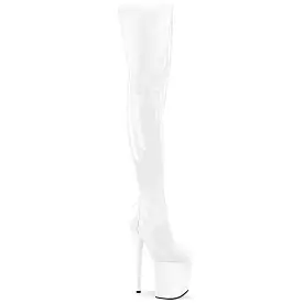 8 Inch Heel FLAMINGO-3000 White Patent