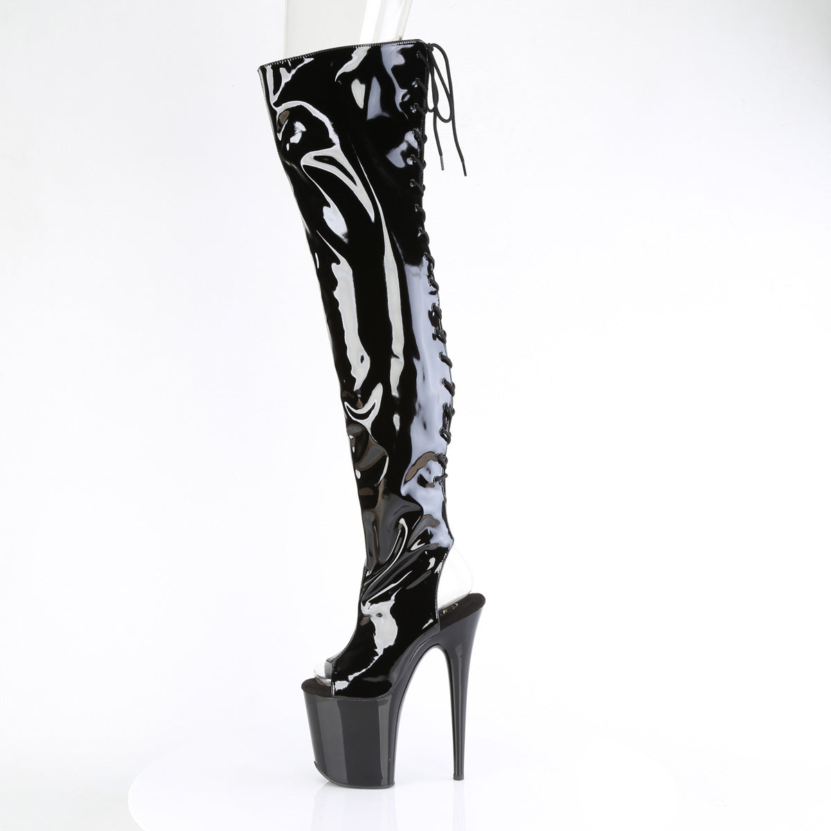 8 Inch Heel FLAMINGO-3017 Black Patent