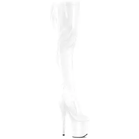 8 Inch Heel FLAMINGO-3850 White Patent