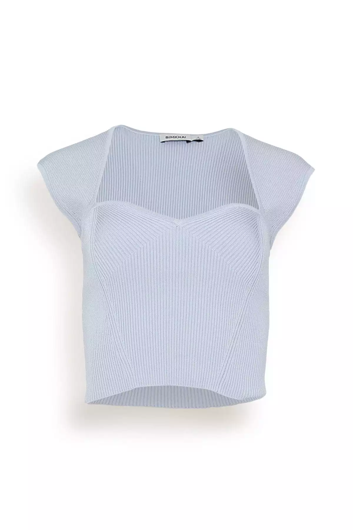 Abia Cropped Tee in Blue Haze