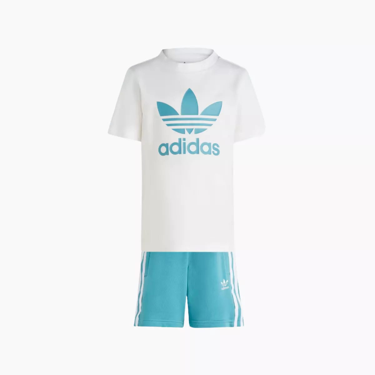 Adidas Adicolor Unisex Kids Short and T-shirt Set (3-7 Year) -Preloved Blue