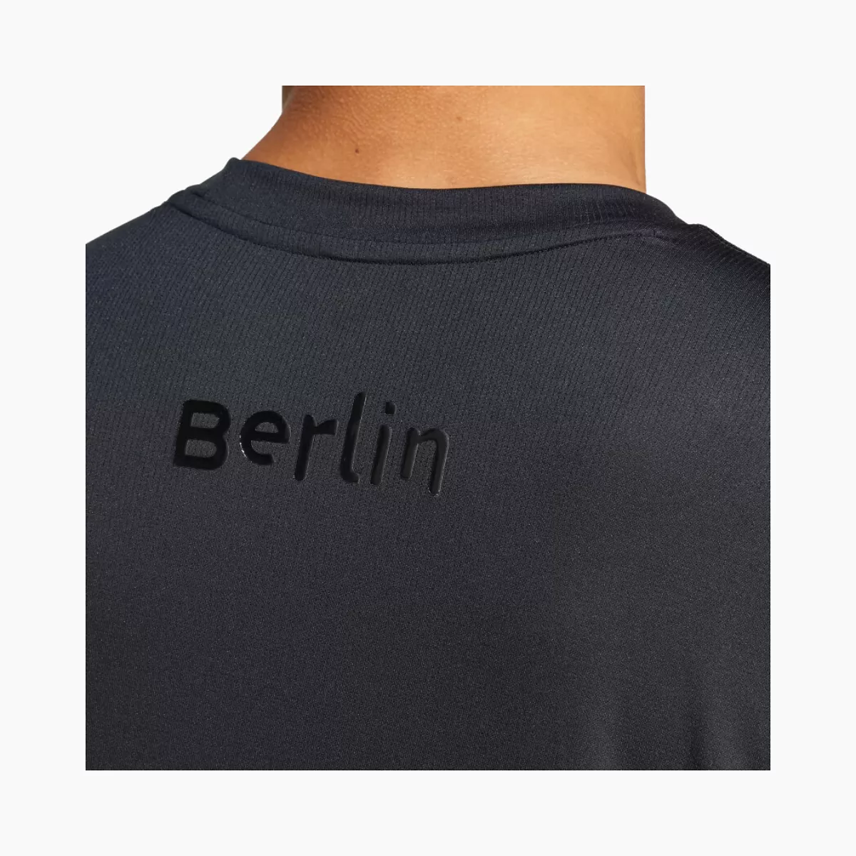 Adidas Berlin Unisex Running T-shirt -Black / Vivid Green