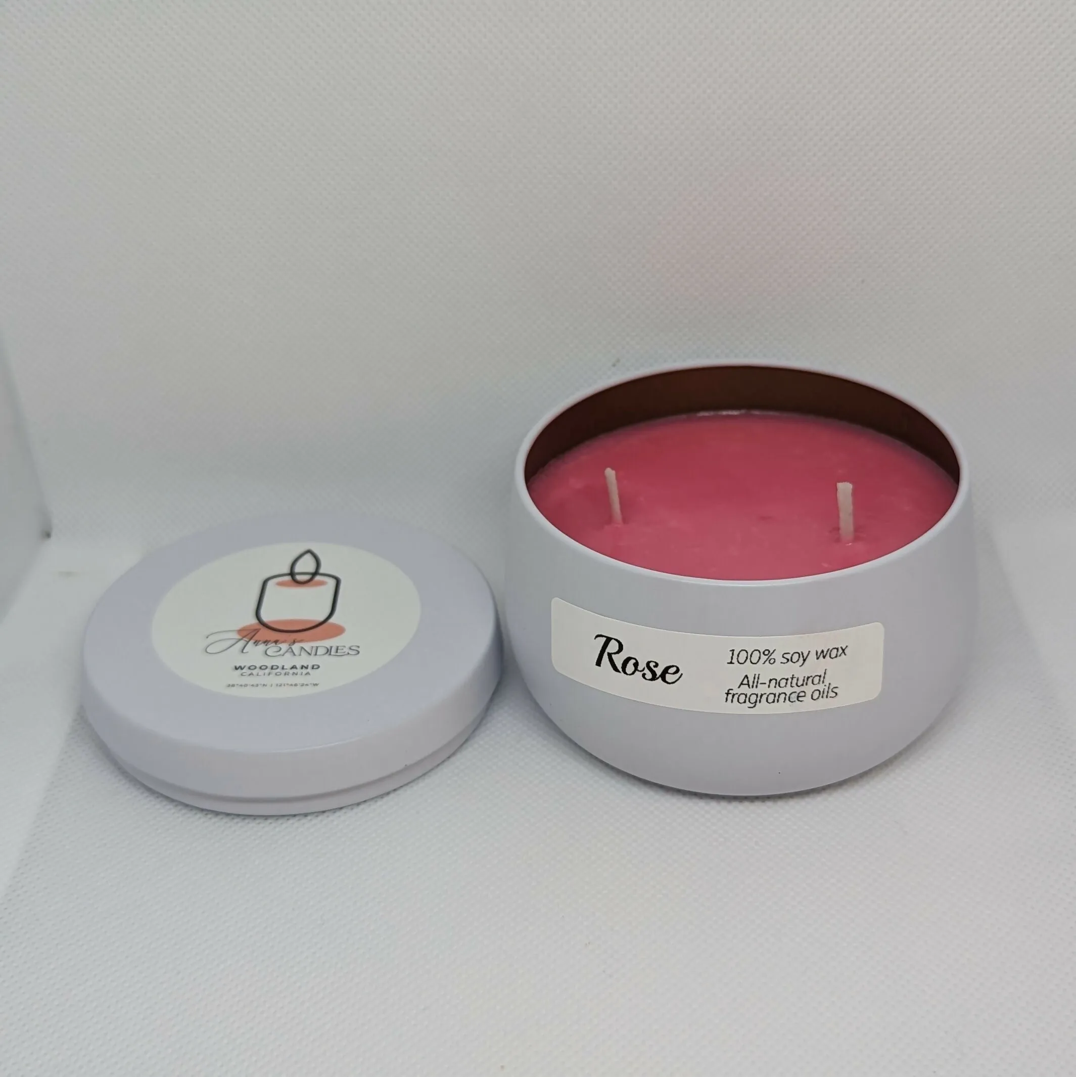 Anna's Candles - Rose Colored Wax Candle