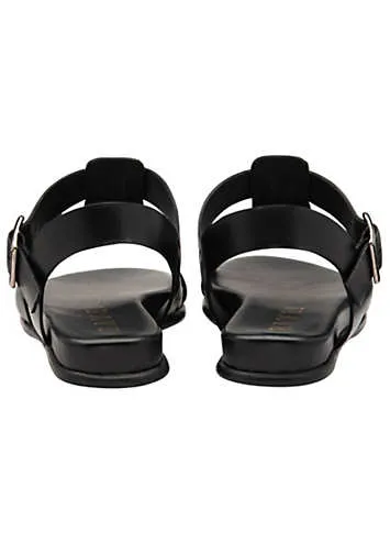 Arbory Black Leather Open-Toe Gladiator Sandals by Ravel | Look Again