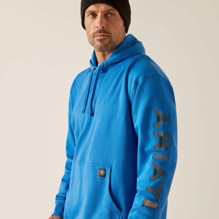 Ariat Men's Rebar Graphic Hoodie in Campanula