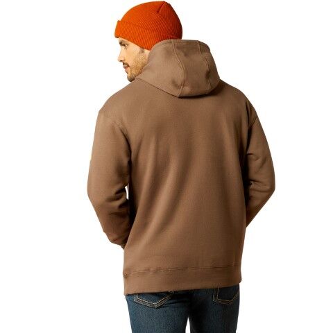 Ariat Men's Rebar Graphic Hoodie in Chocolate Chip