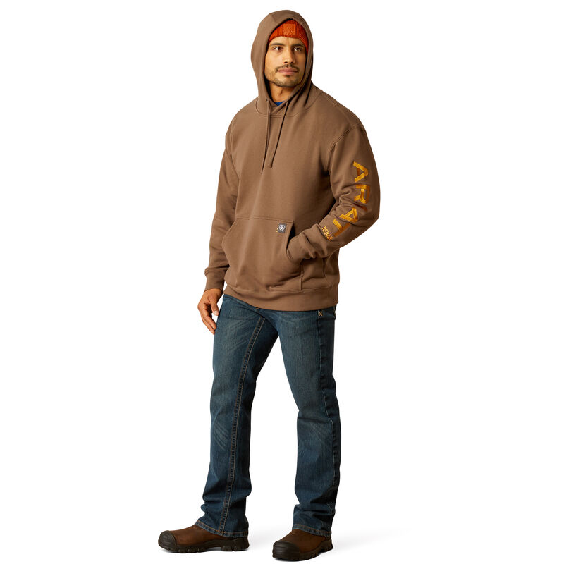 Ariat Men's Rebar Graphic Hoodie in Chocolate Chip