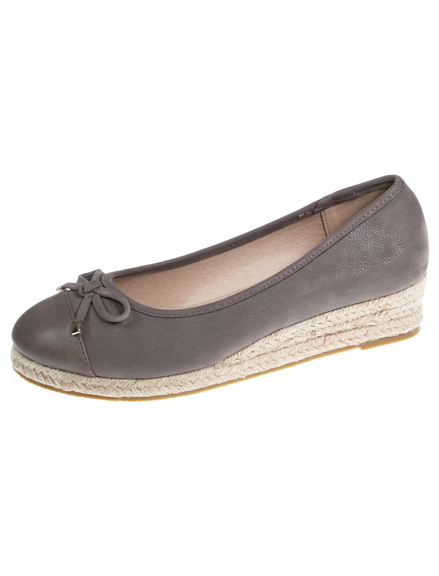 Ballerines Femme talon compensé Taupe