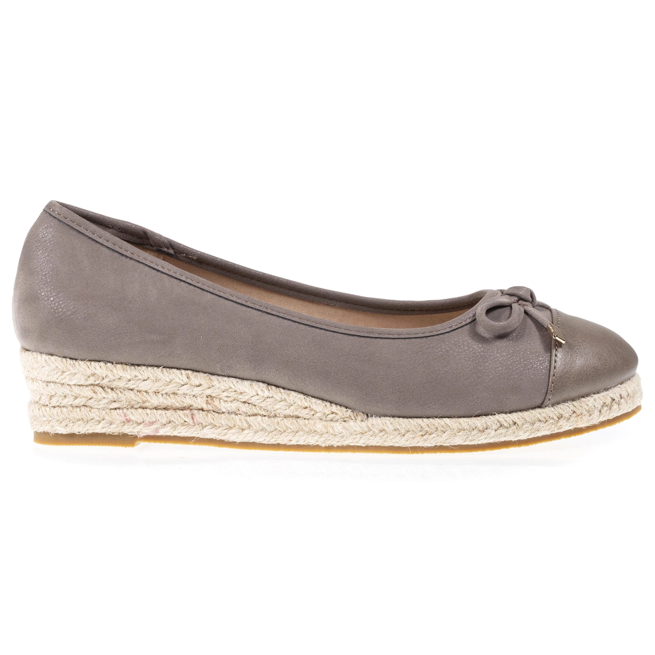 Ballerines Femme talon compensé Taupe