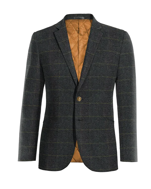  Blazer azul de tweed a cuadros edición limitada