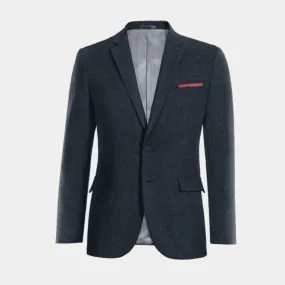  Blazer azul marino de donegal tweed slim fit