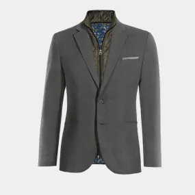  Blazer gris de Lana pura super 100s de entretiempo