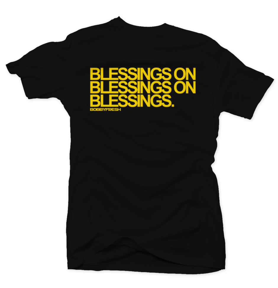 Blessings and Blessings Black/Yellow Tee