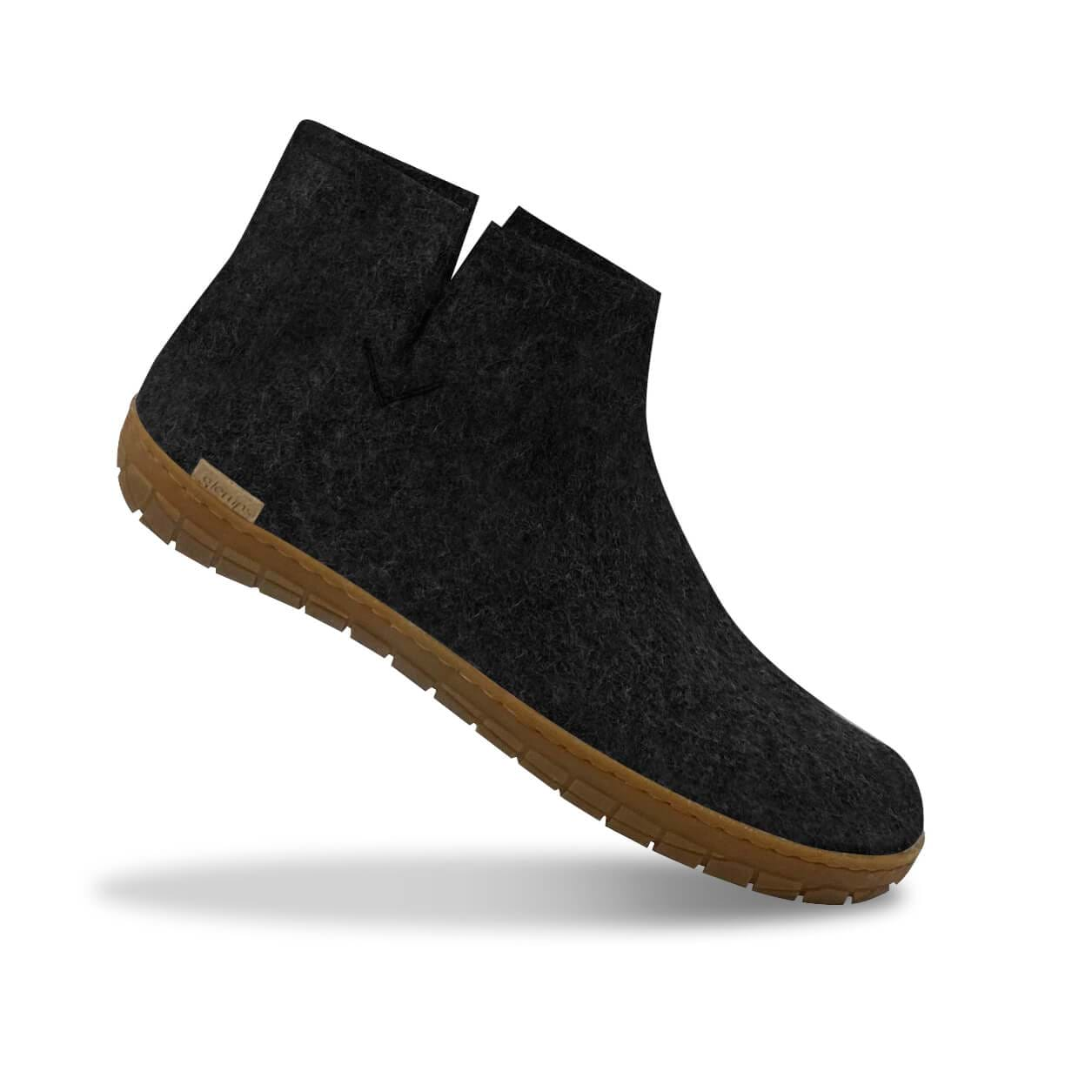 Boot with natural rubber sole - honey - Charcoal