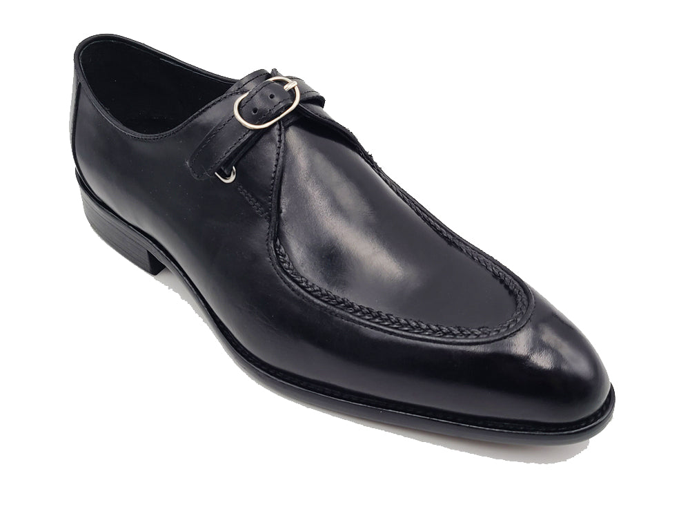 Calf Leather Moc Toe Loafer Monk Loafer