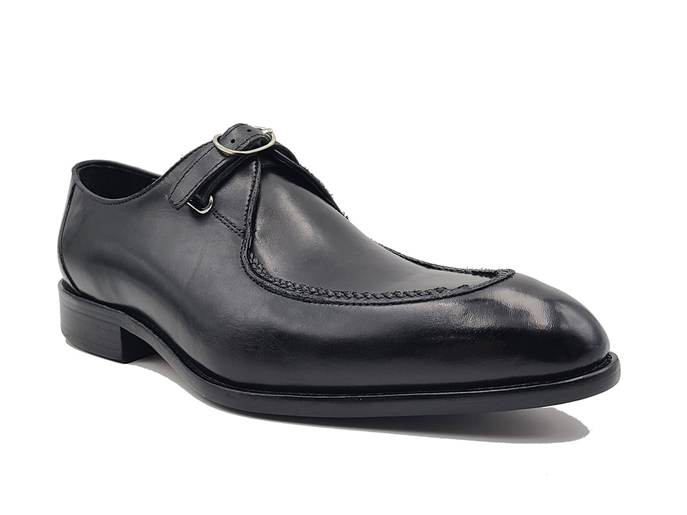 Calf Leather Moc Toe Loafer Monk Loafer