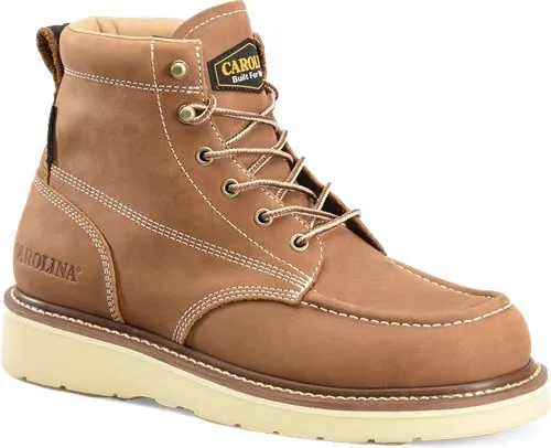 Carolina Men's 6 AMP Waterproof, Moc Toe, Wedge Work Boot #CA7041