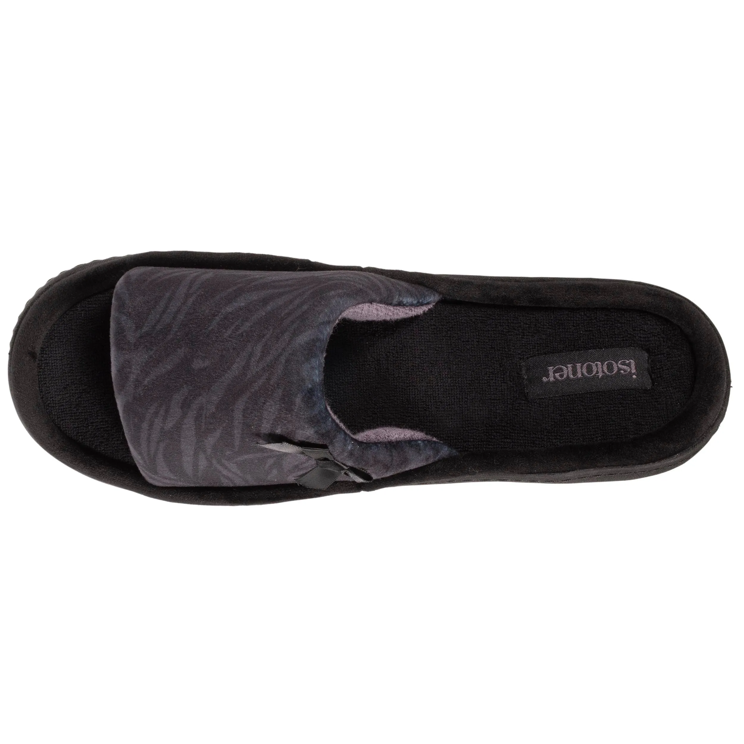 Chaussons sandales Femme Zèbre Noir