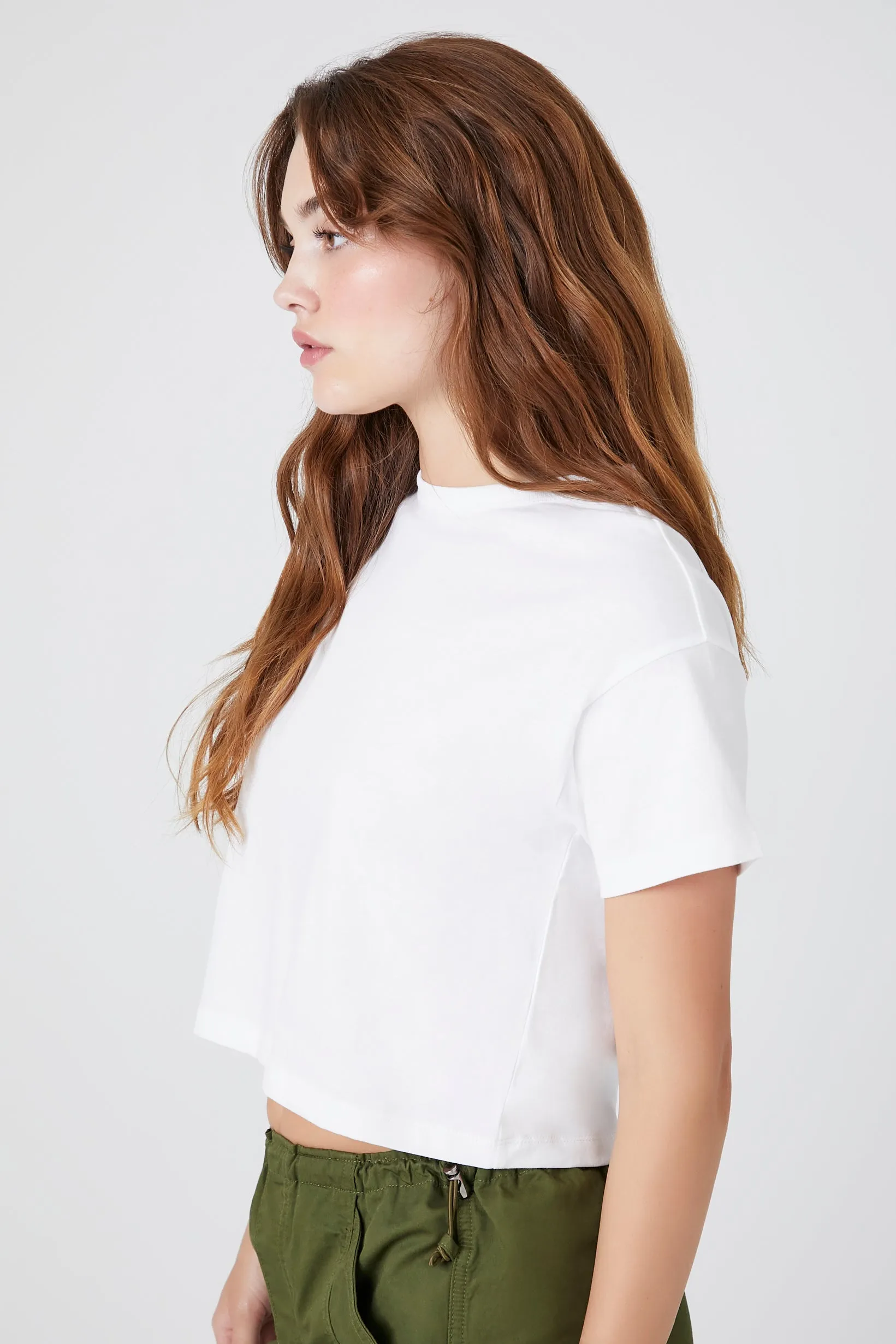 Crew Neck Cropped Tee