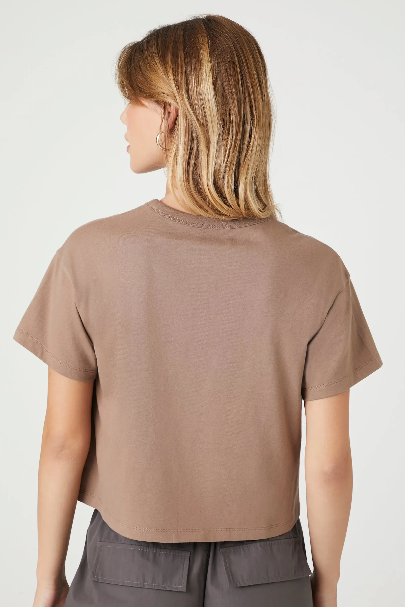 Crew Neck Cropped Tee