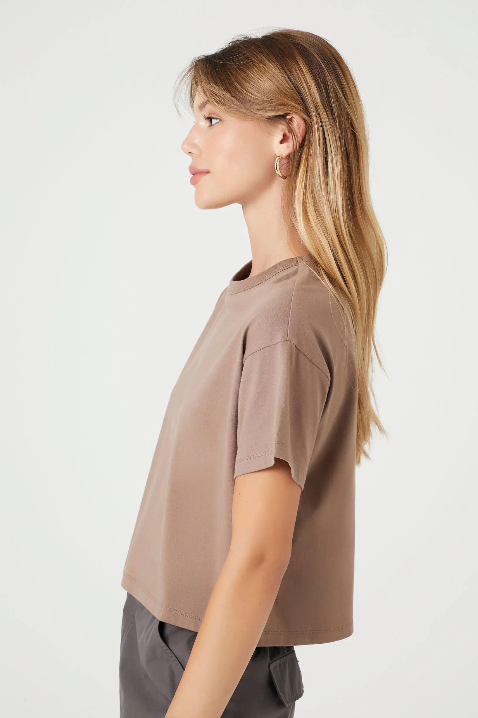 Crew Neck Cropped Tee