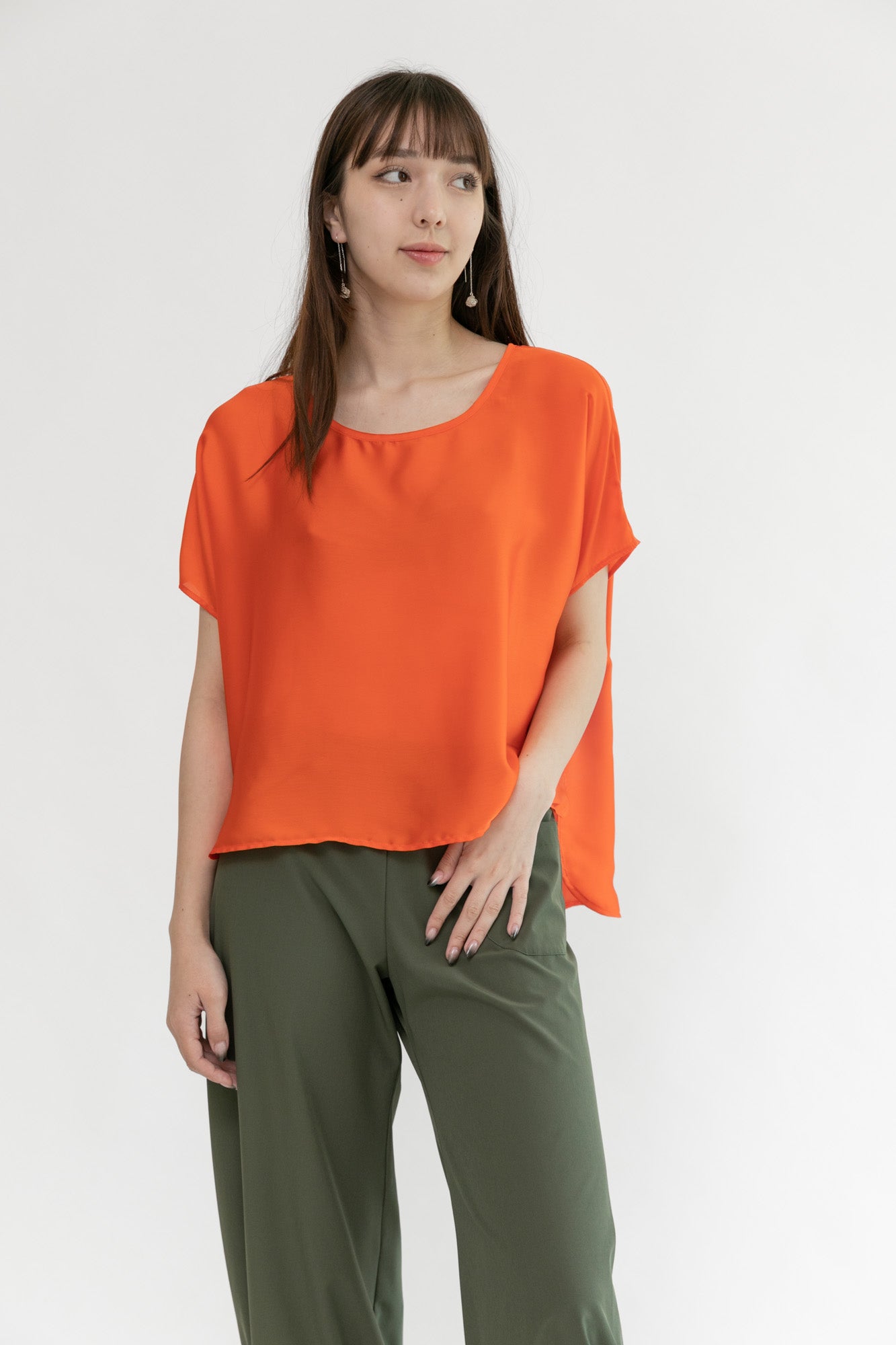 Cropped Easy Tee | Saffron