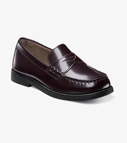 Croquet Jr. Boys Moc Toe Penny Loafer