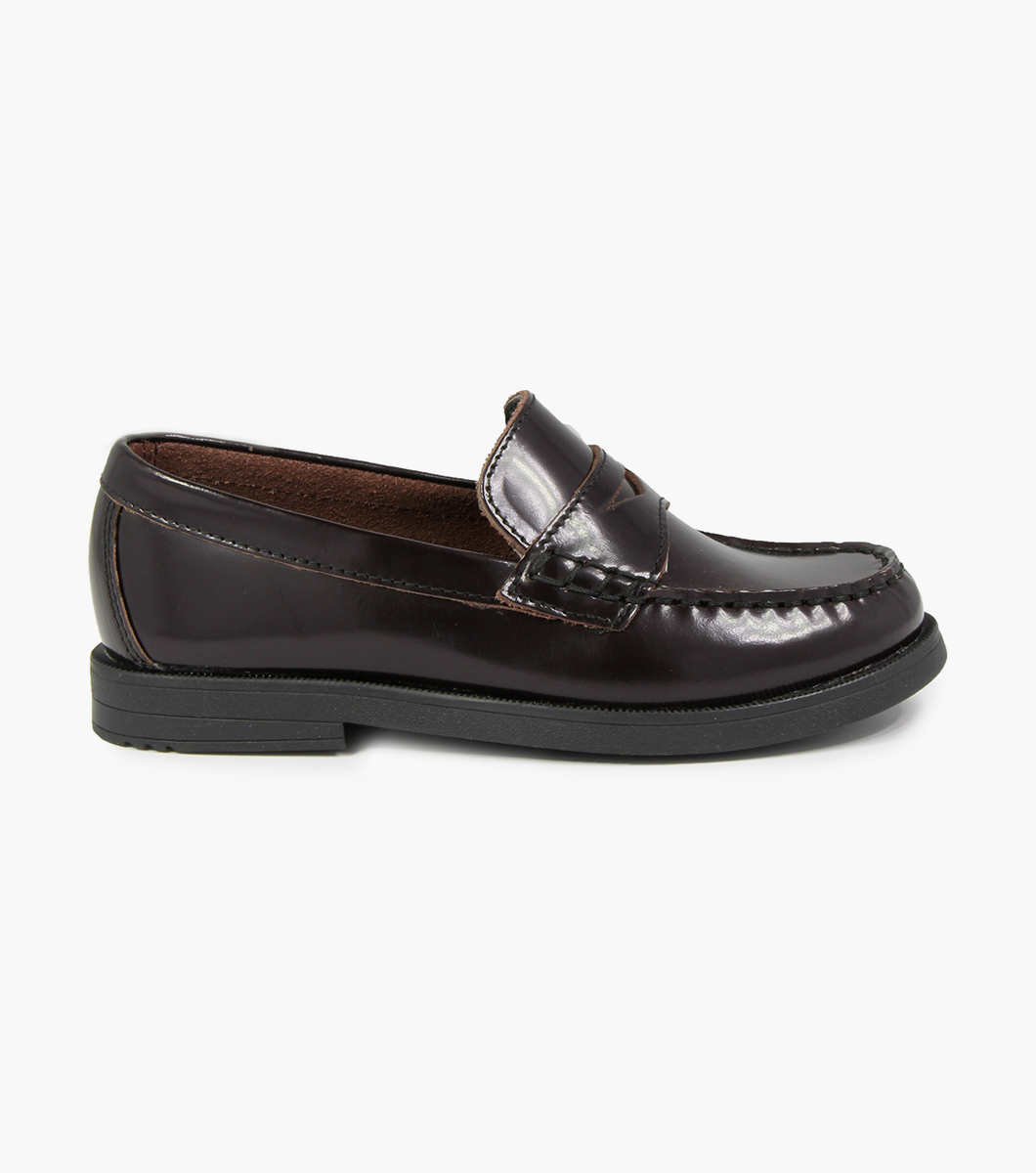 Croquet Jr. Boys Moc Toe Penny Loafer