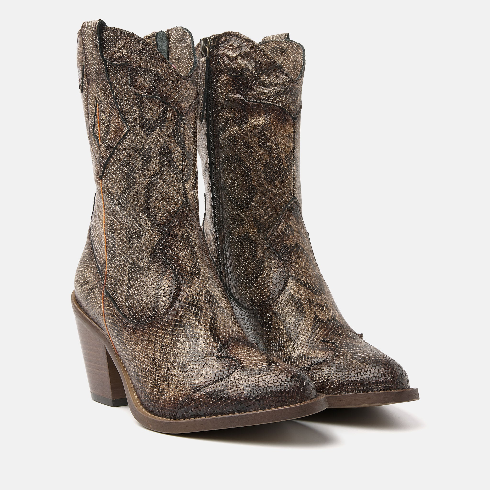 Dames Laarsjes 35.120 Brown-Python