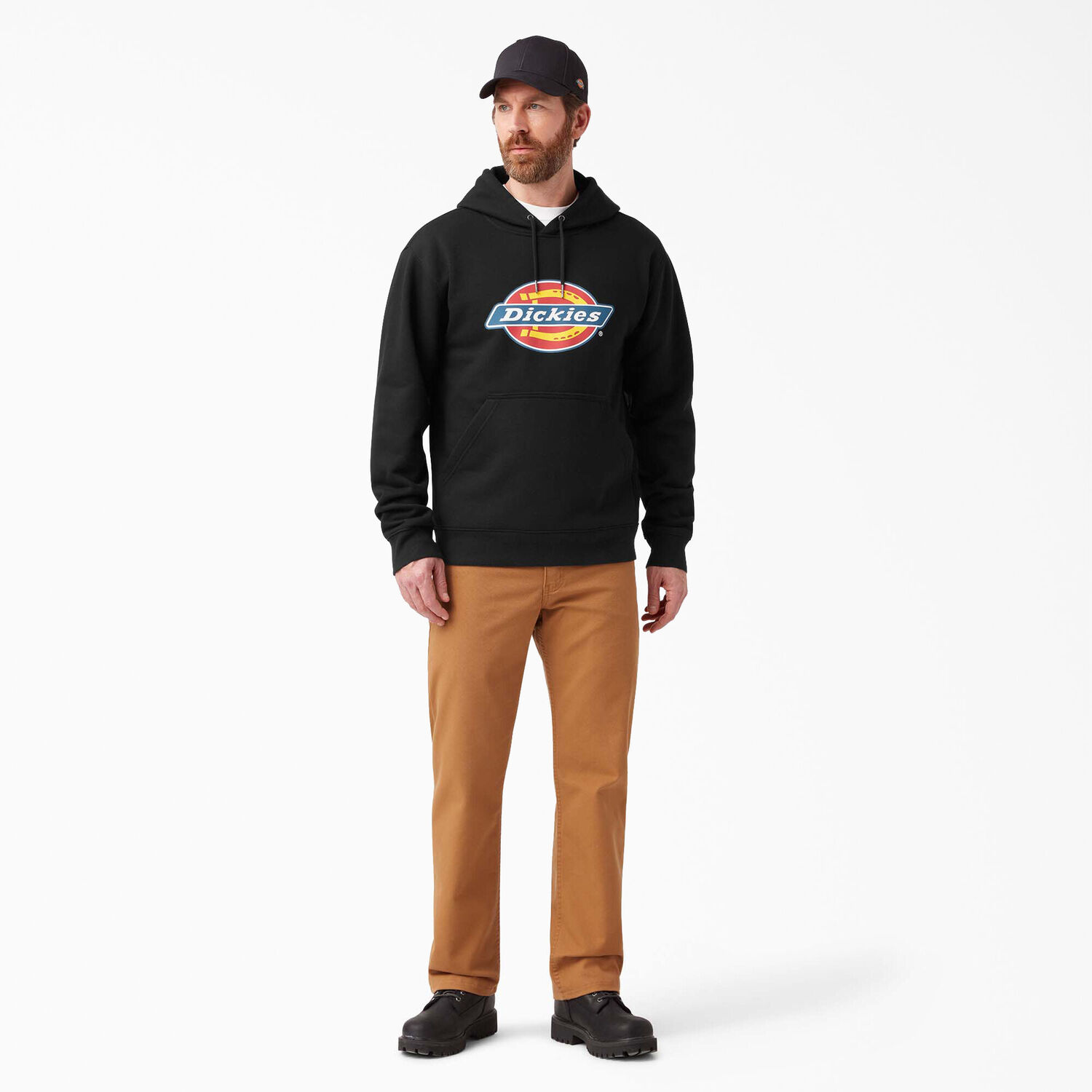 Dickies Men's Water Repellent Logo Hoodie in Black