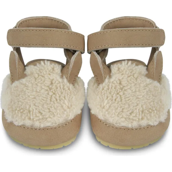 Donsje Amsterdam Romi Alpaca Velcro Strap Nubuck Sandals, Truffle