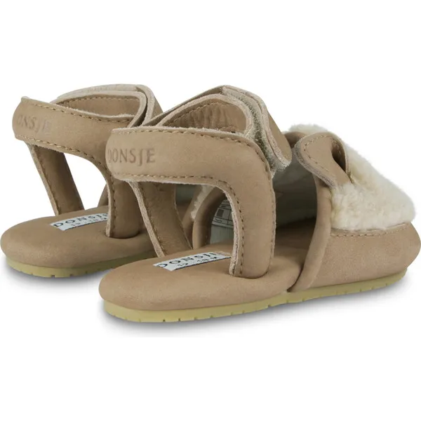 Donsje Amsterdam Romi Alpaca Velcro Strap Nubuck Sandals, Truffle