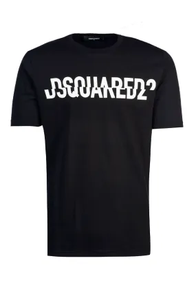 Dsquared2 Glitch Logo Tee Black