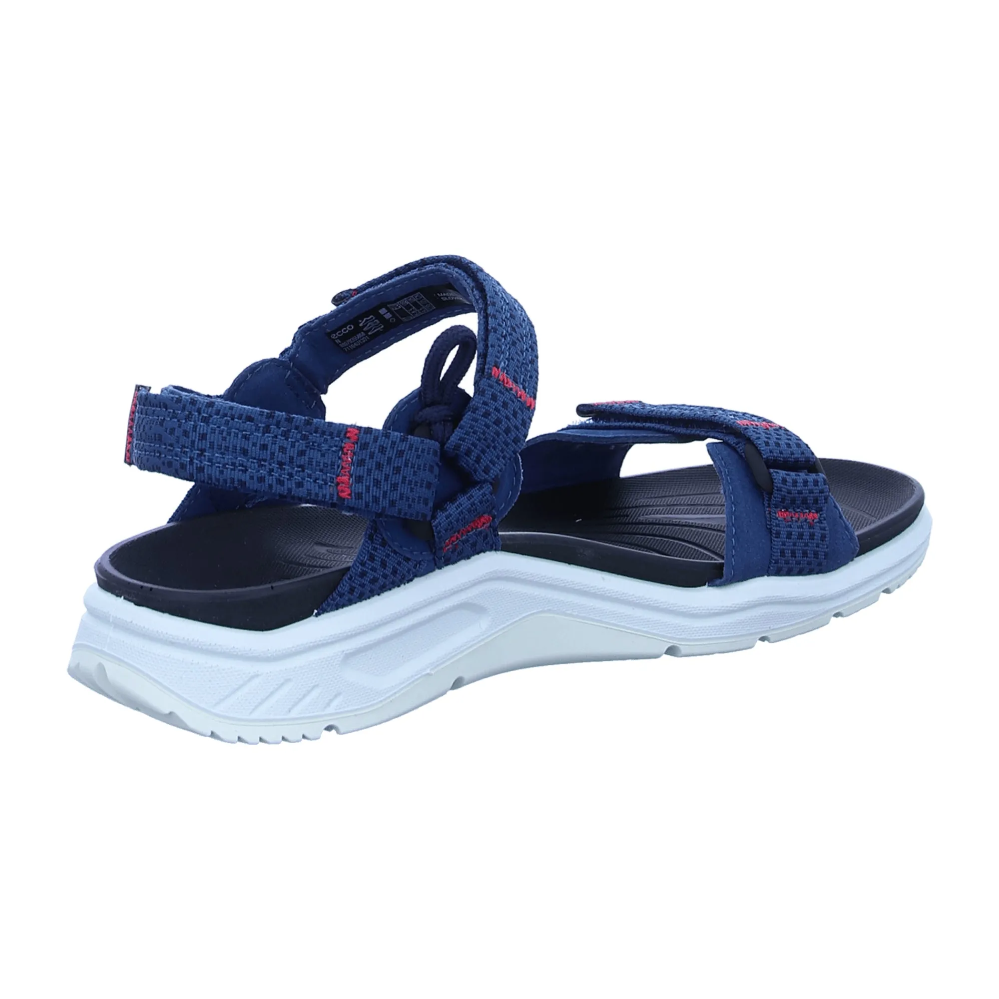 Ecco Women's X-Trinsic Blue Sandals with Adjustable Velcro Straps