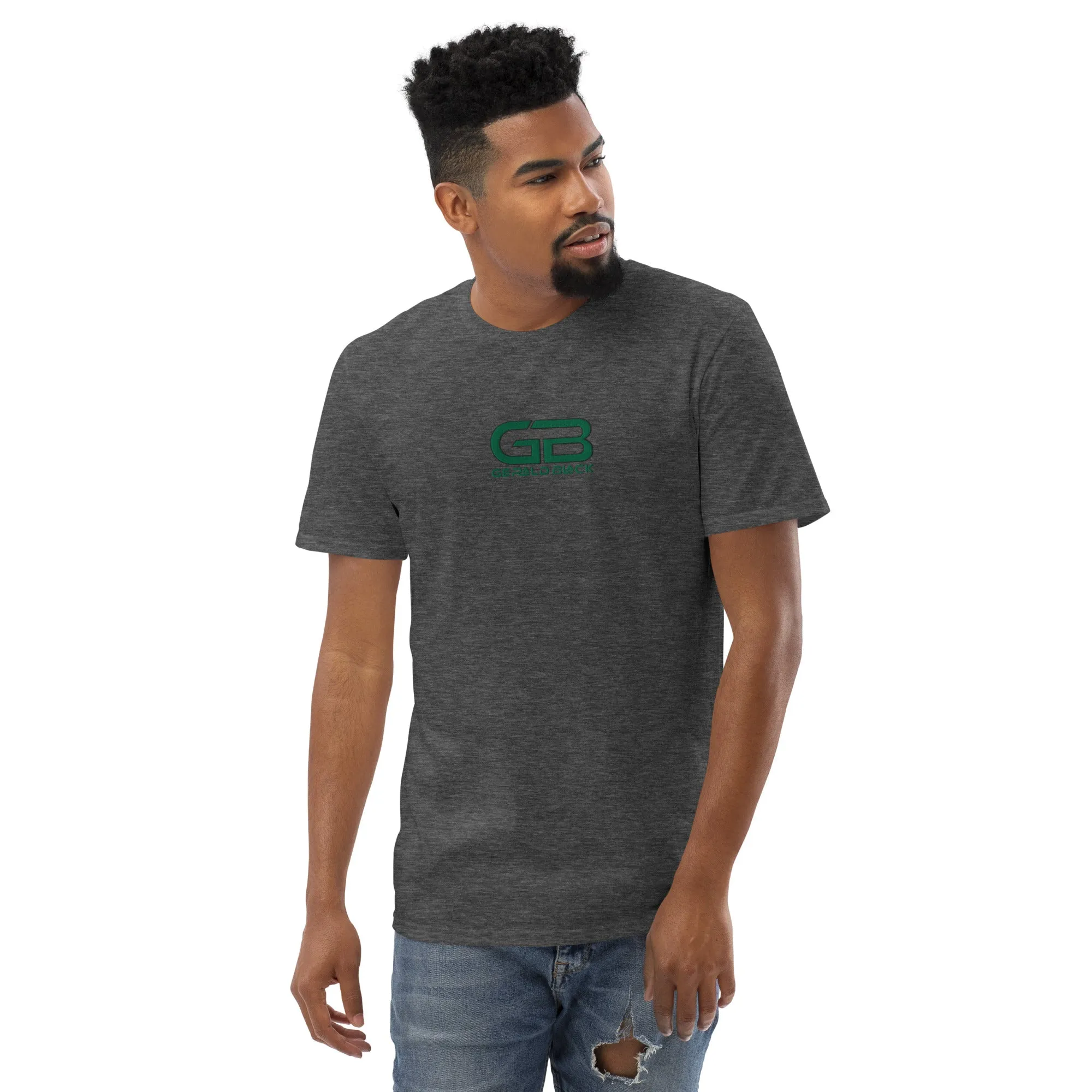 Embroidered Short-sleeve Gerald Black Statement T-Shirt for Unisex