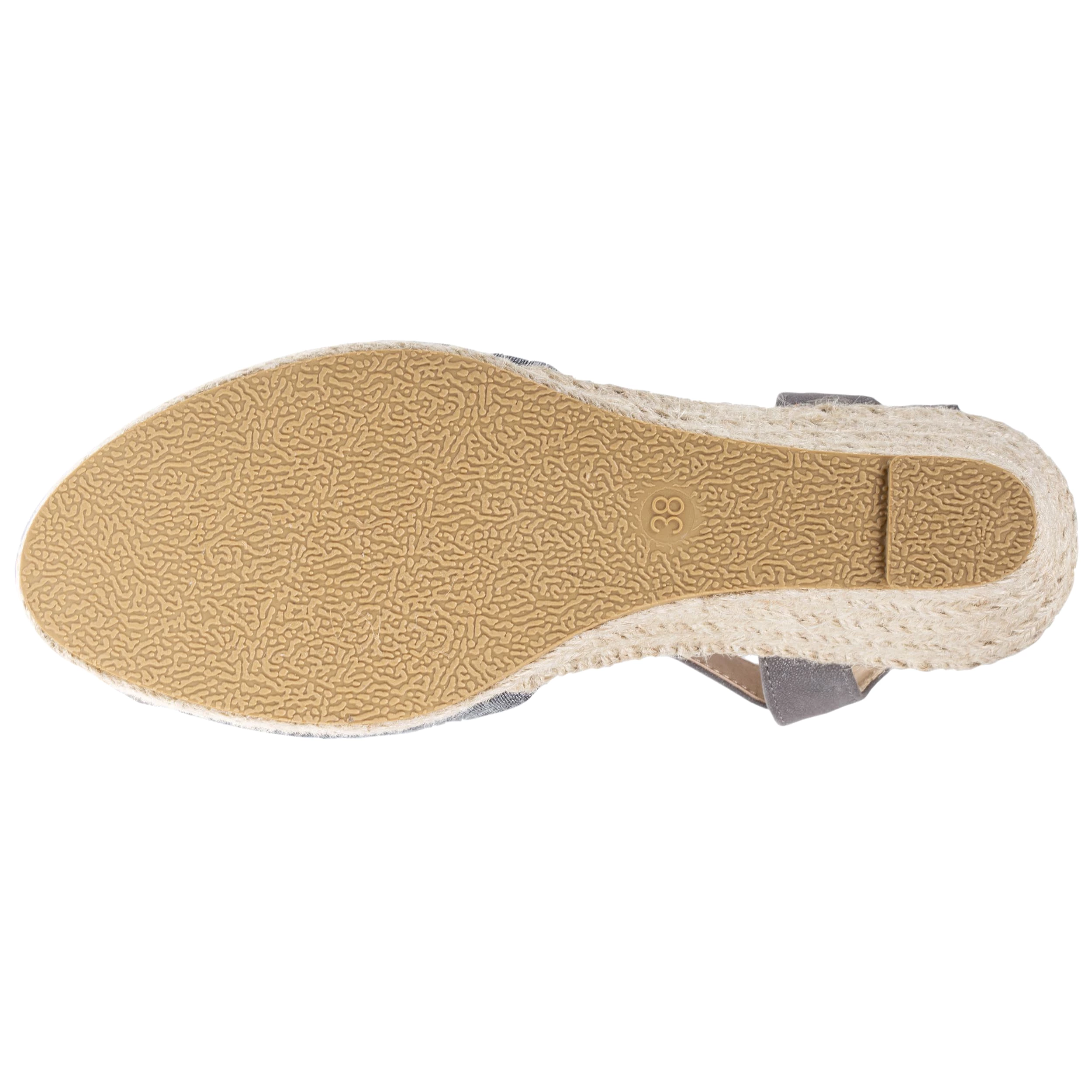 Espadrilles fermées Femme talon Grise