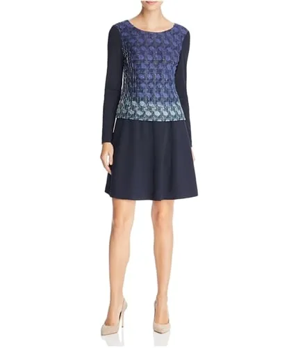 Finity Womens Pintucked Shift Dress