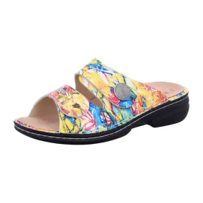 Finn Comfort Sansibar Multi Women's Sandals - Colorful Leather Toe Separator with Soft Footbed