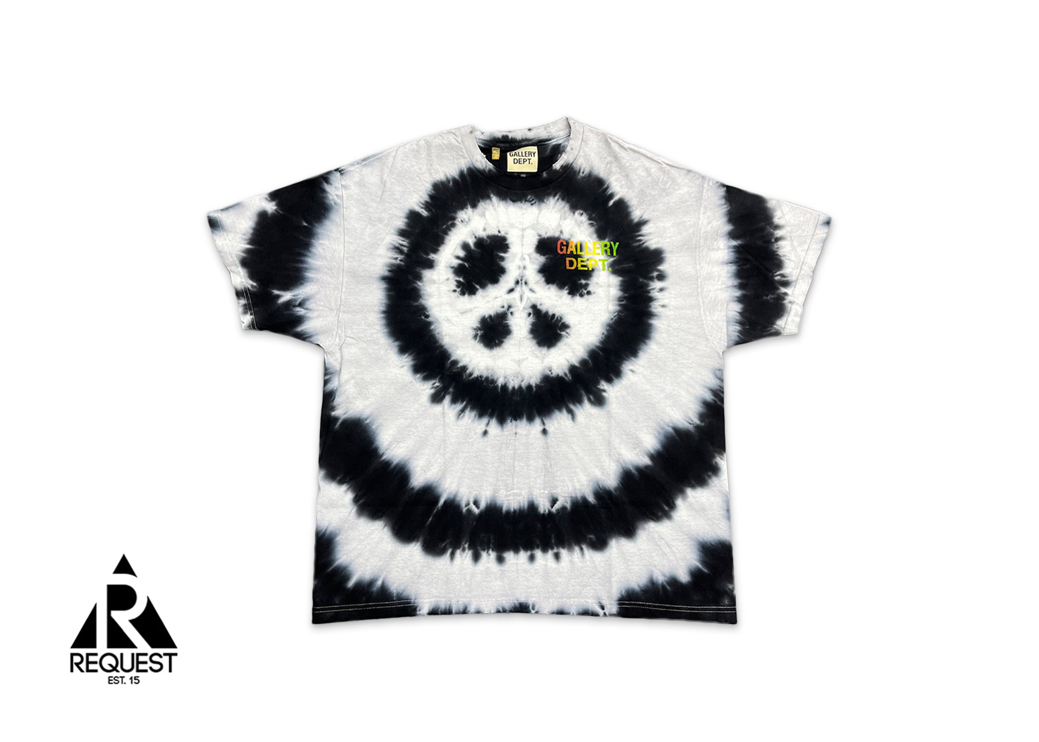 Gallery Dept. Peace Tee Tie Dye Black White