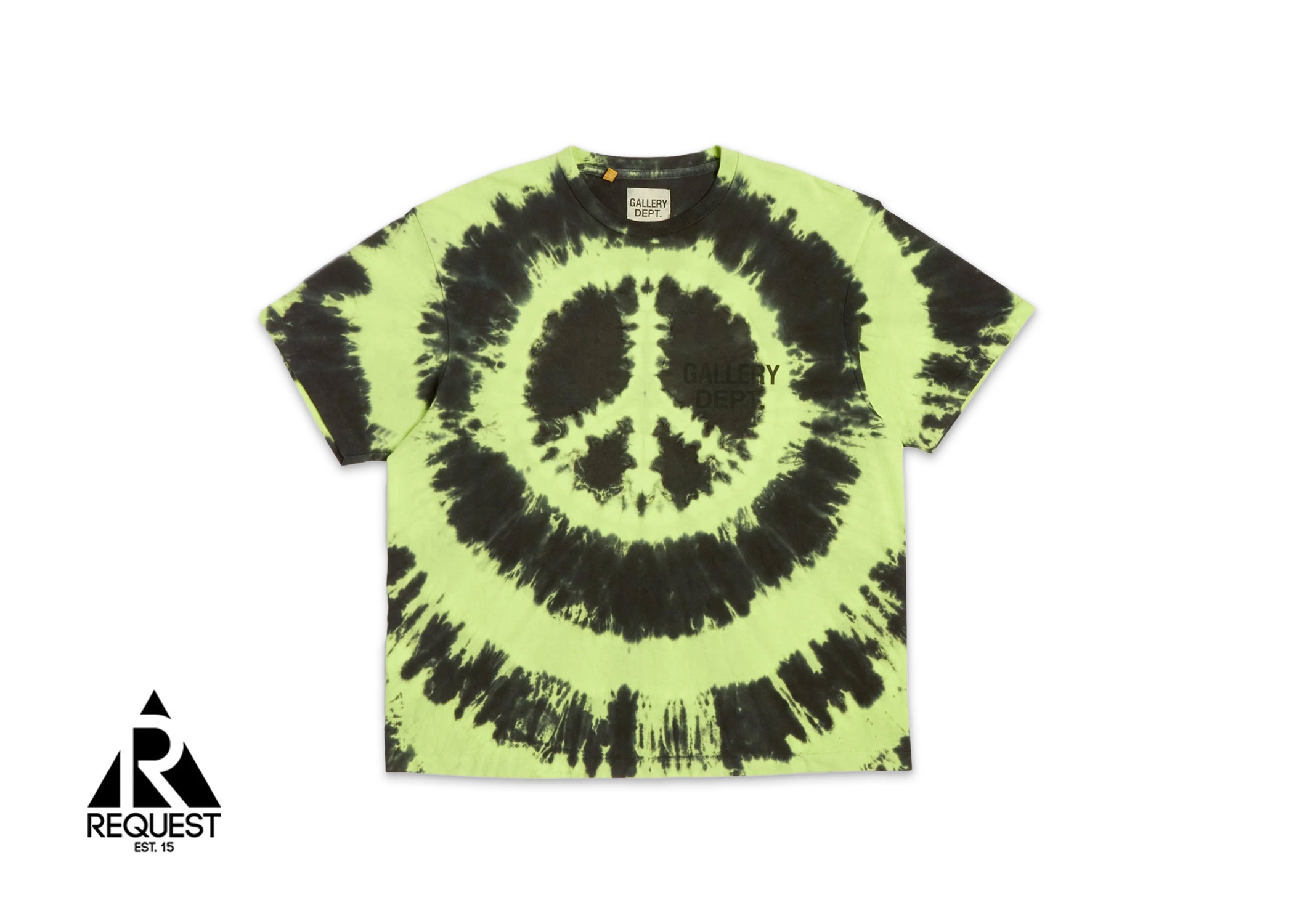 Gallery Dept. Peace Tee Tie Dye Lime Black