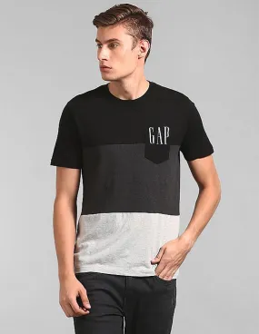 GAP Men Black Pocket Logo Tee