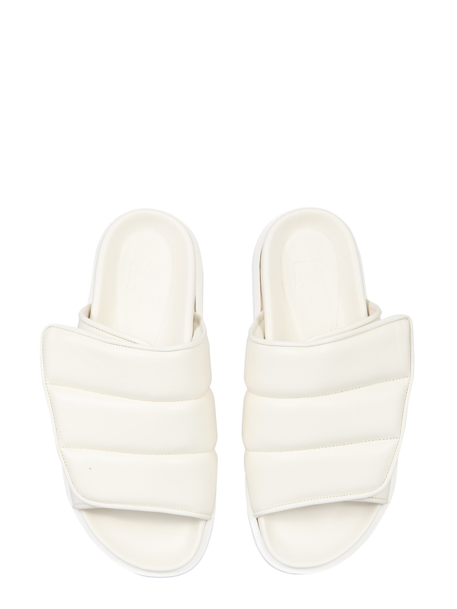 GIA BORGHINI    GIA 3 PUFFY LEATHER SANDALS WITH VELCRO