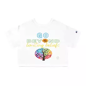 Go Beyond Limiting Beliefs Cropped T-Shirt