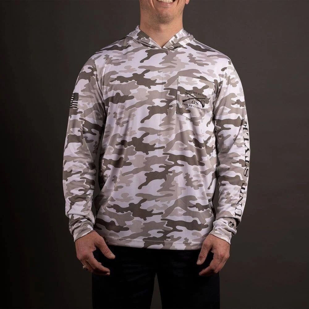 Grunt Style Men's Overwatch Hoodie in Grey Camo