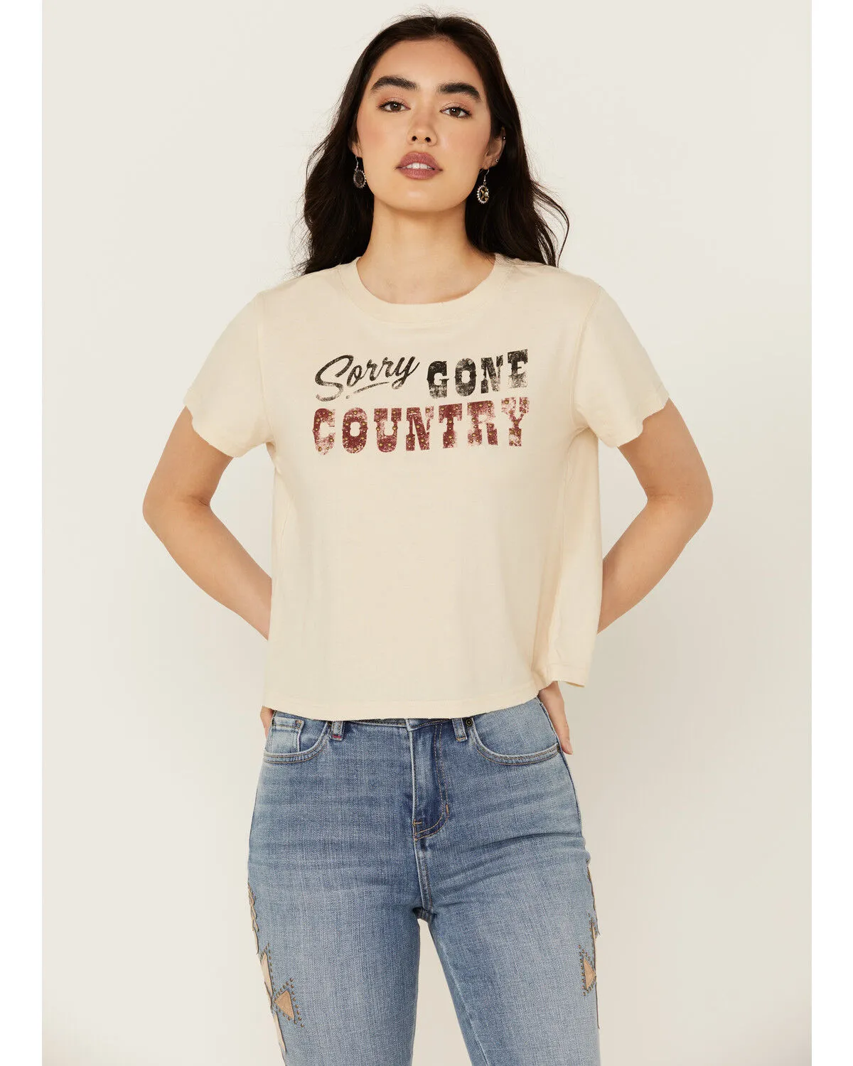 Idyllwind Women's Sorry Gone Country Short Sleeve Cropped Graphic Tee