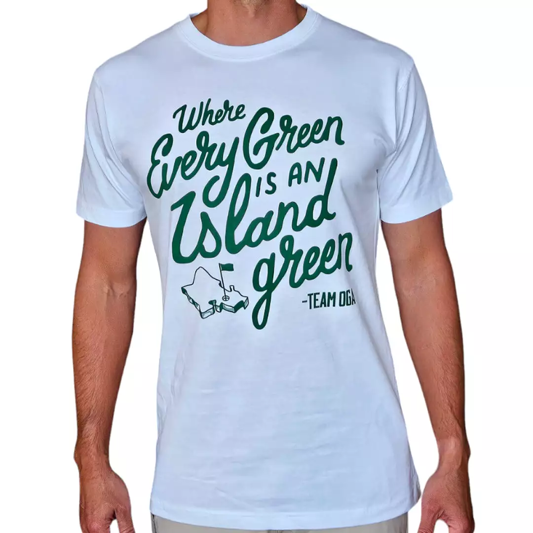 Island Green - OGA Unisex Graphic Tee - Haupia White